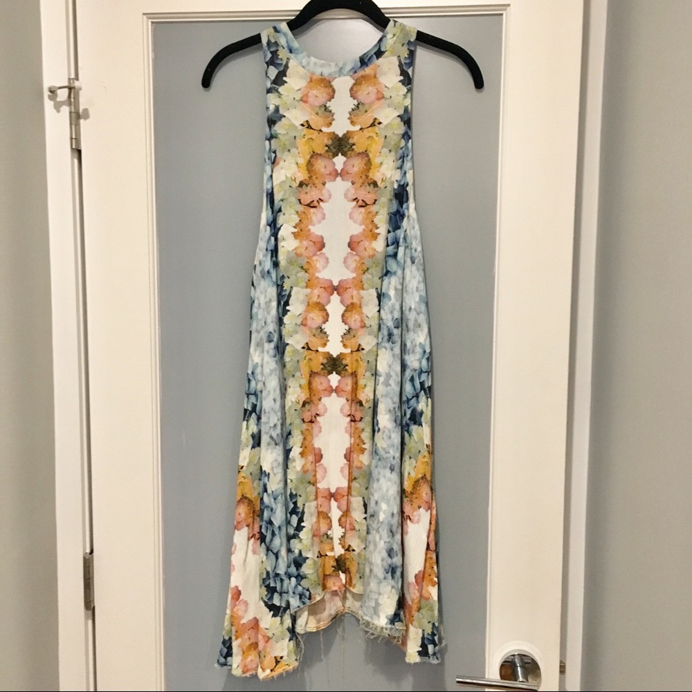 Floral print flowy rayon dress in US 8